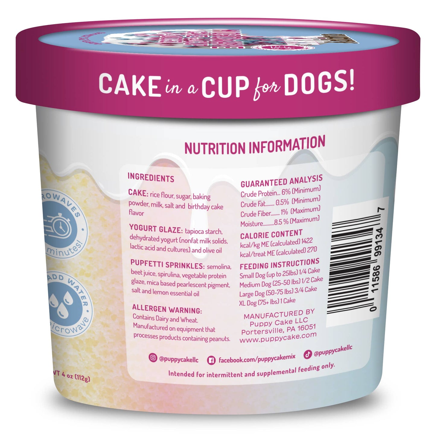 Microwave Dog Birthday Cake
