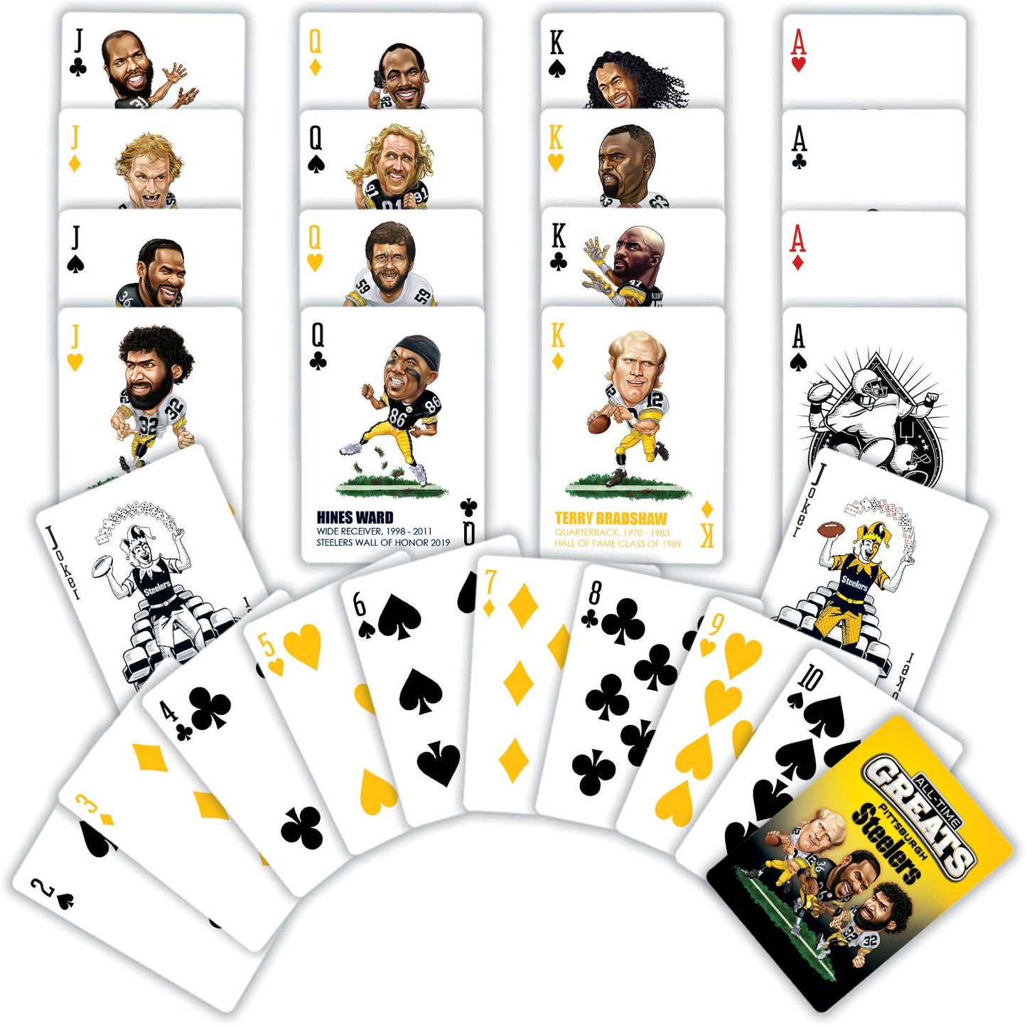 Pittsburgh Steelers All-Time Greats Playing Cards