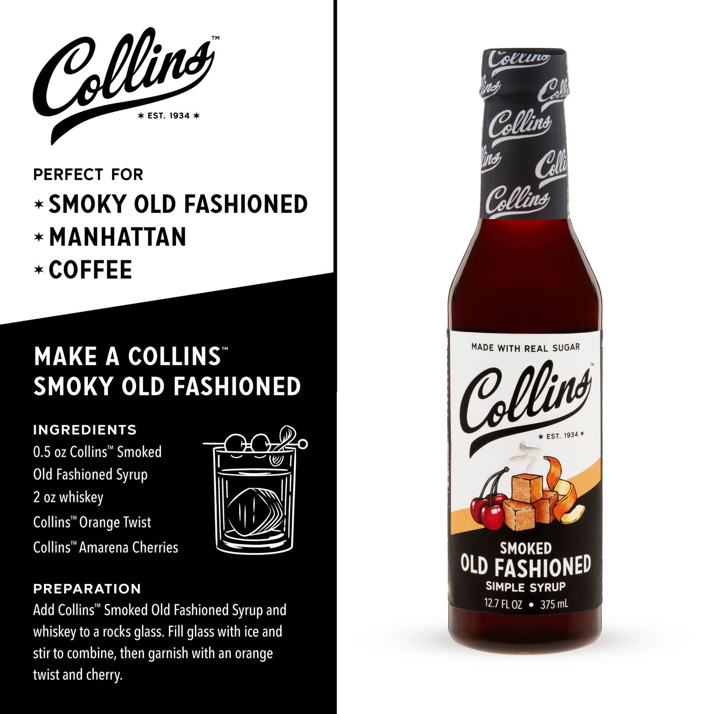 Old Fashioned Cocktail Syrup - 12.7 oz