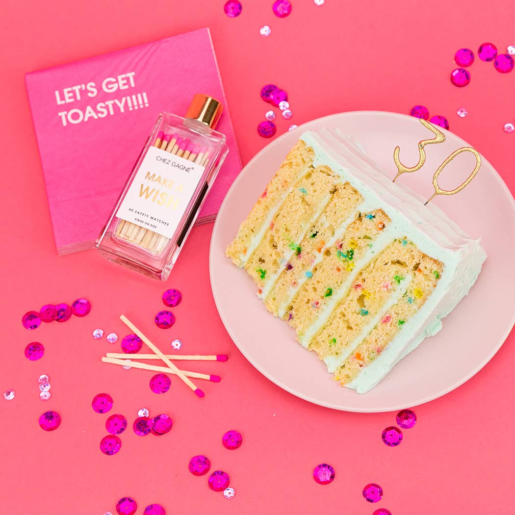 Make A Wish Matches - Bright Pink