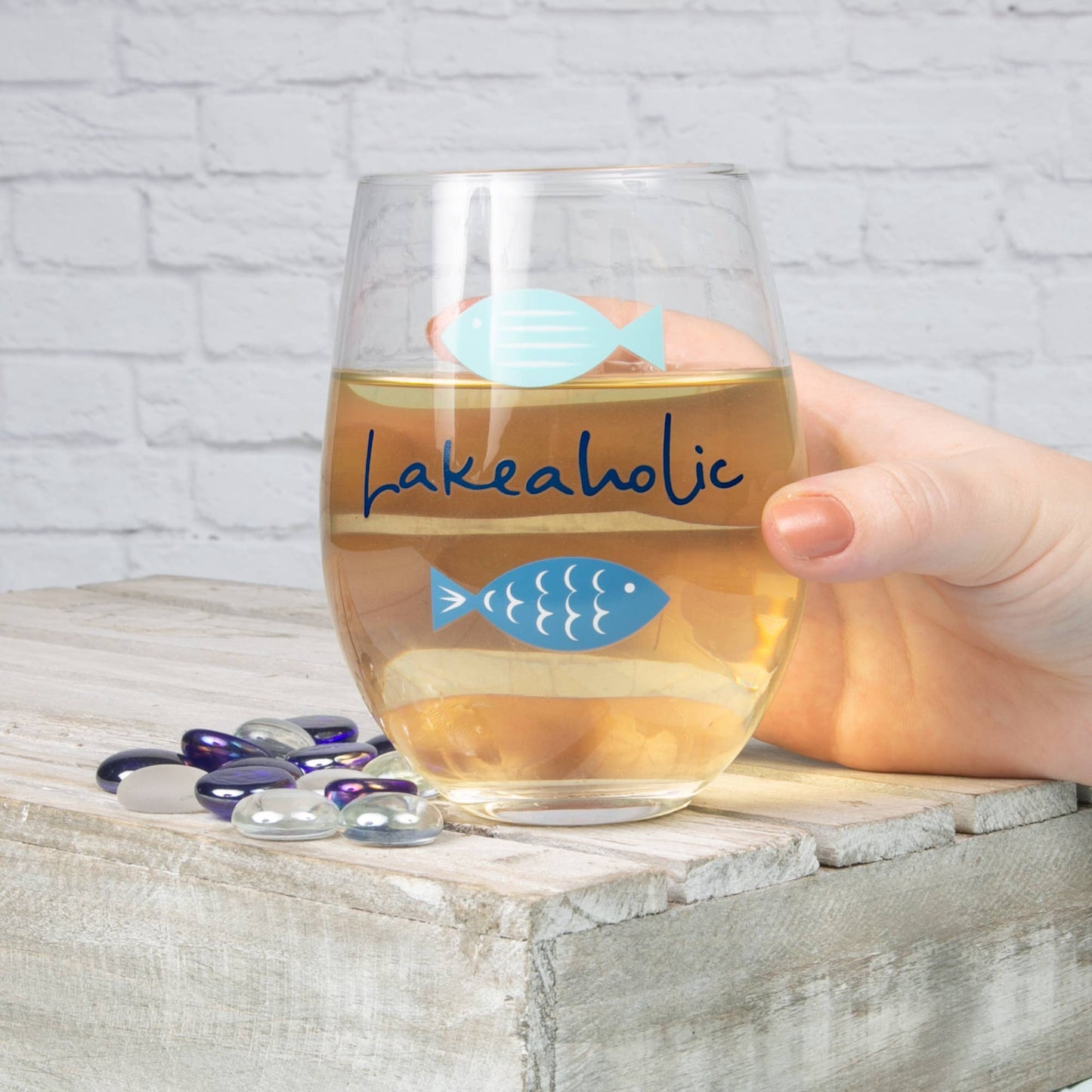 Pavilion - Lakeaholic - 18 oz Stemless Wine Glass
