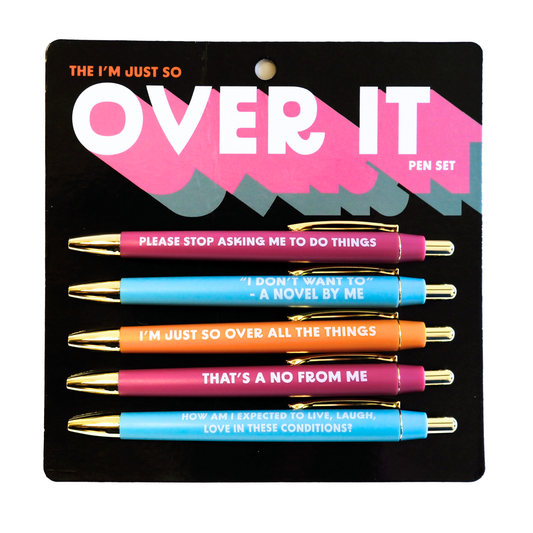 FUN CLUB - Over It Pen Set (christmas gift, stocking stuffer