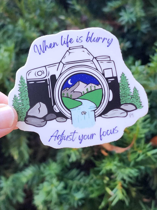 National Parks and Beyond - When Life Gets Blurry Photography - Mountains Sticker
