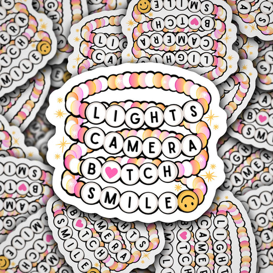 Lights, Camera, B, Smile Friendship Bracelet
